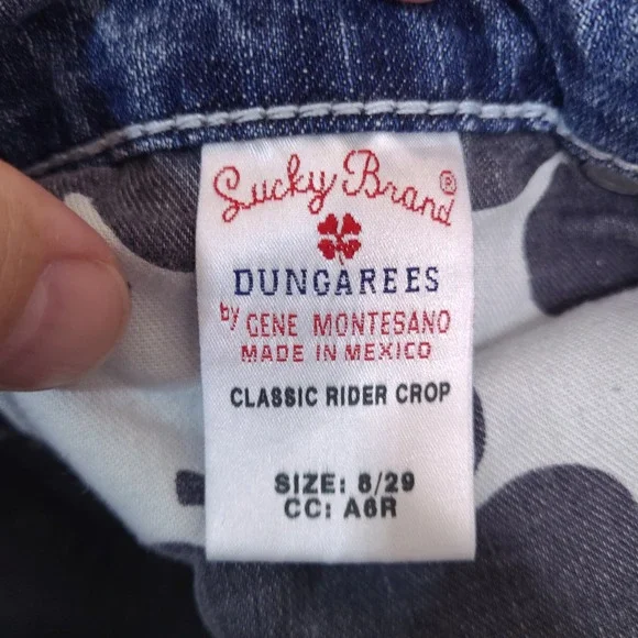 Lucky Brand Classic Rider Crop Jeans Womens 8/29 Medium Wash Denim Dungarees - Picture 5 of 15